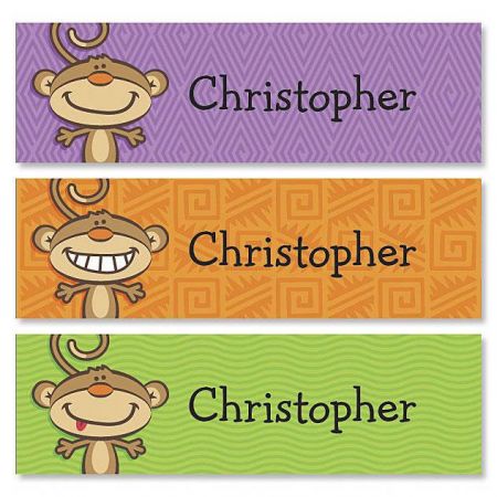 Monkey Belongs To ID Labels (3 Designs)