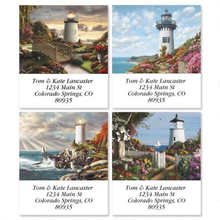 Lighthouses Select Return Address Labels (4 Designs)