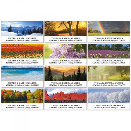 Nature's Art Deluxe Return Address Labels (12 Designs)