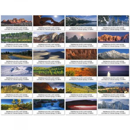 Natural Landscapes Deluxe Return Address Labels (24 Designs)