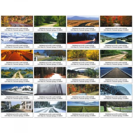 Ramblin Roads Deluxe Return Address Labels (24 Designs)