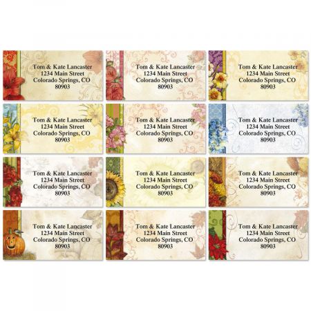Every Season Border Return Address Labels (12 Designs)