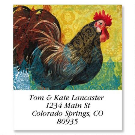 A Year of Roosters Select Return Address Labels (12 Designs)
