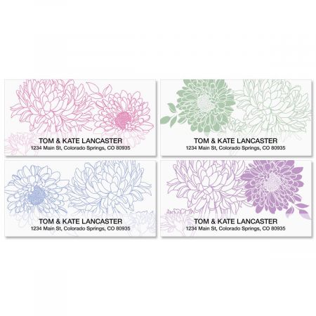 Flora Deluxe Return Address Labels (4 Designs)