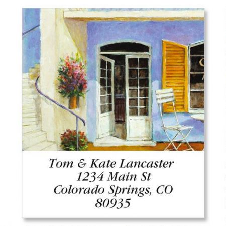 Sidewalk Cafe Select Return Address Labels (6 Designs)