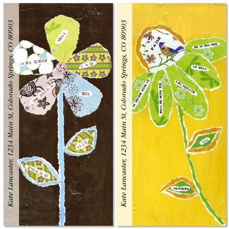 Faith & Flowers Oversized Return Address Labels (2 Designs)