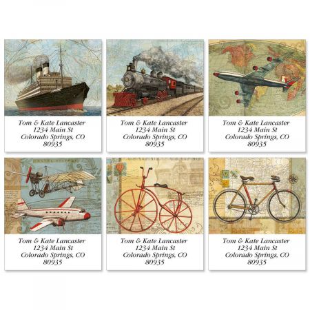 Vintage Travel Select Return Address Labels (6 Designs)