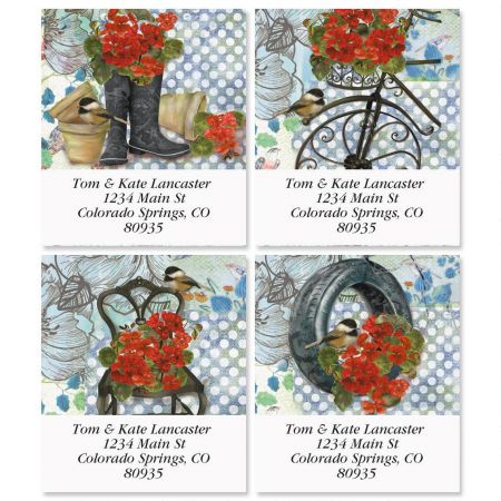 Hardy Geraniums Select Return Address Labels (4 Designs)