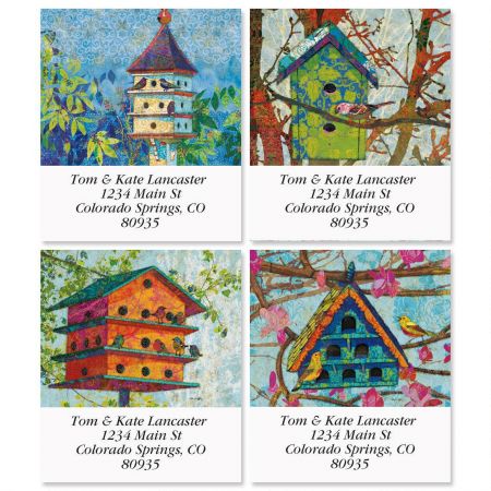Birdhouse Village Select Return Address Labels (4 Designs)