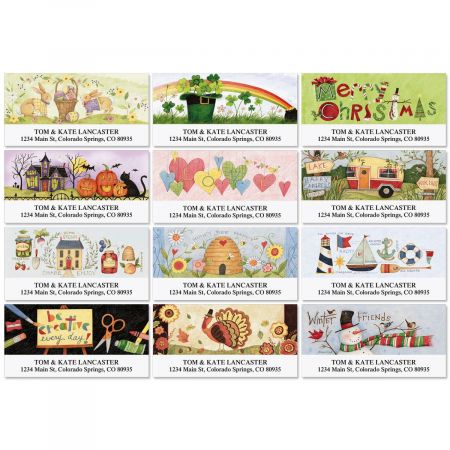 Home Grown Deluxe Return Address Labels (12 Designs)
