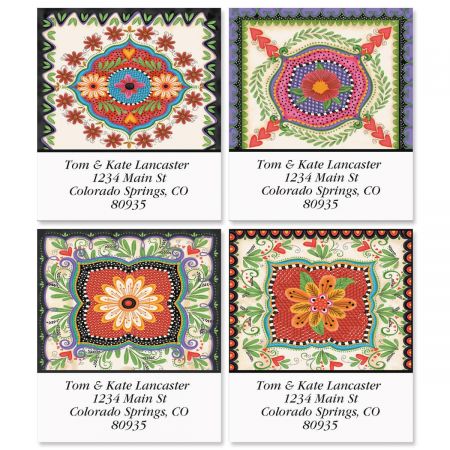 Spanish Flair Select Return Address Labels (4 Designs)