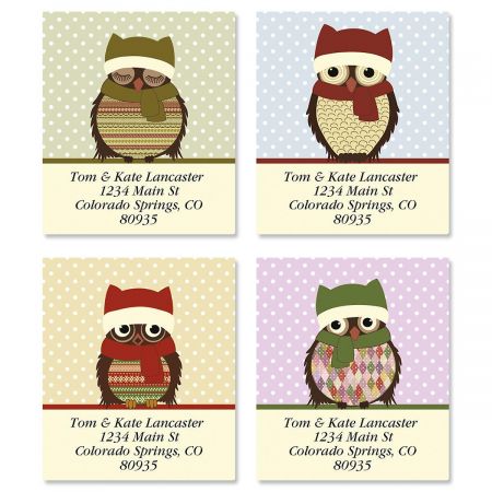 Happy Owlidays Select Return Address Labels (4 Designs)