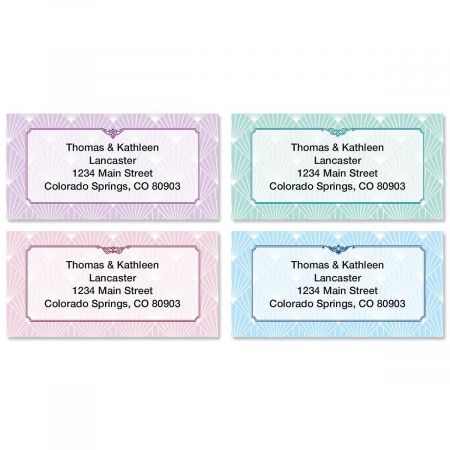 Art Deco Border Return Address Labels (4 Designs)