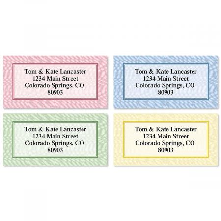 Security Collection Border Return Address Labels (4 Designs)