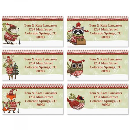 Nordic Charm Border Return Address Labels (6 Designs)