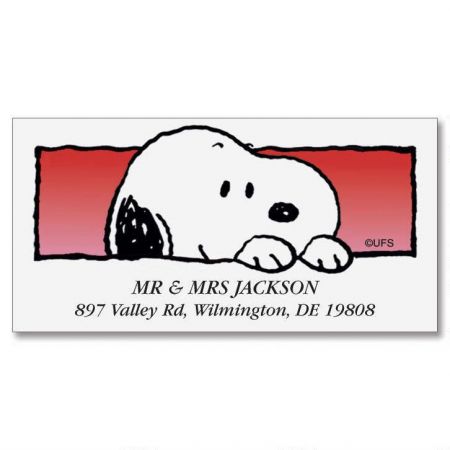 Colorful Images Polka Dance Peanuts Return Address Mailing