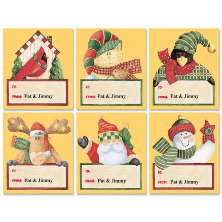 Vicky's Holiday Wishes To/From Labels (6 Designs)