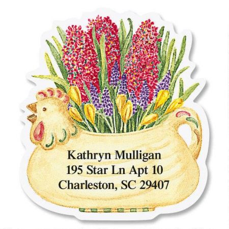 Vicky's Plant Parade Diecut Return Address Labels (8 Designs)