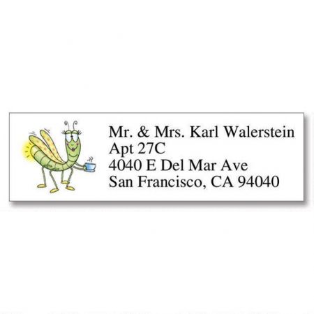 fun bugs classic return address labels colorful images