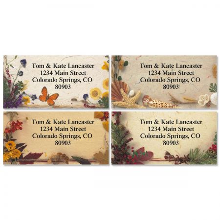 Natural Seasons Border Return Address Labels | Colorful Images