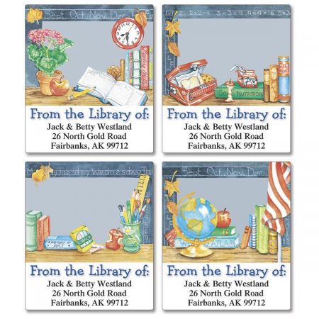 School Is Cool Bookplates (4 Designs)