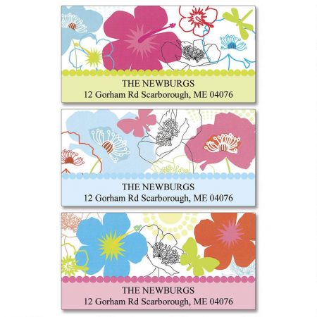 Floral Madness Deluxe Return Address Labels (3 Designs)