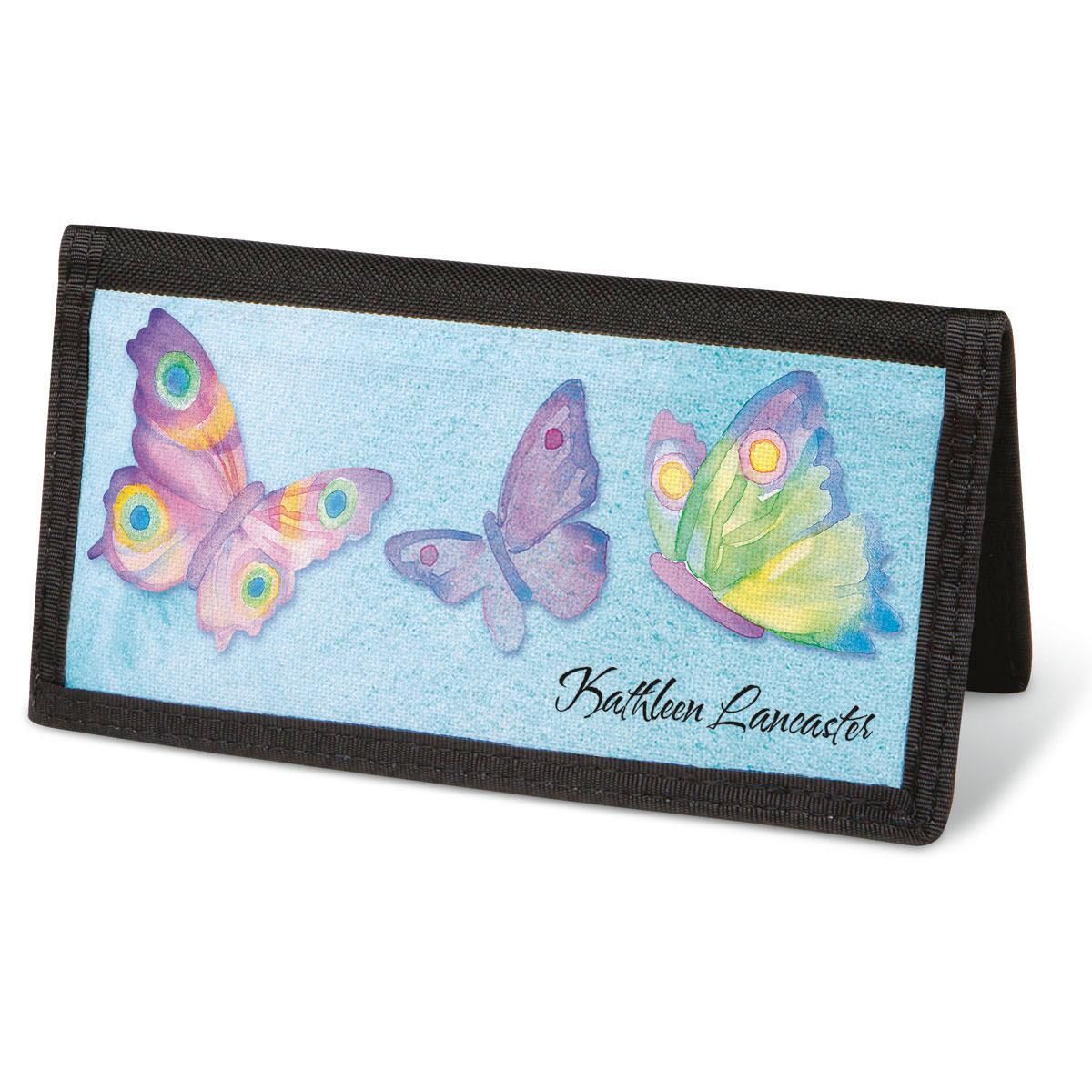 Watercolor Wings Checkbook Covers - Personalized