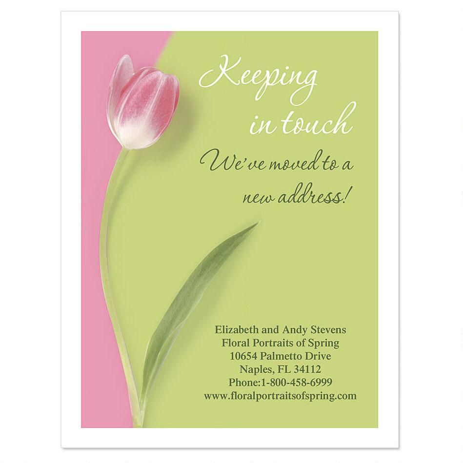portraits of spring we 39 ve moved postcards colorful images we ve moved christmas cards