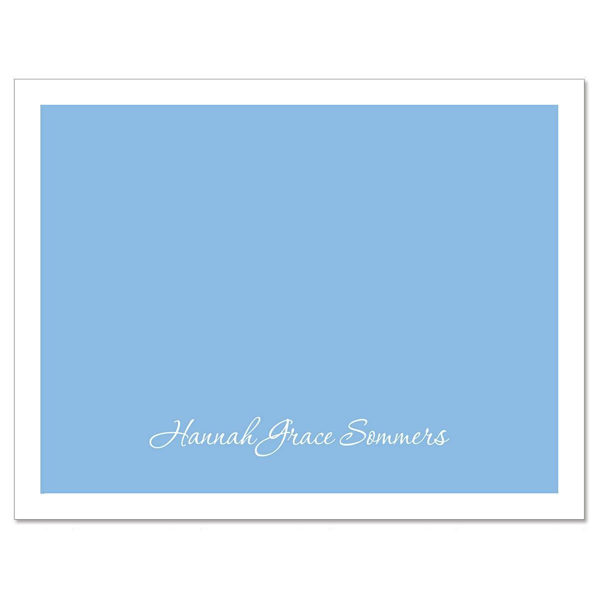 Blue & White Custom Note Cards