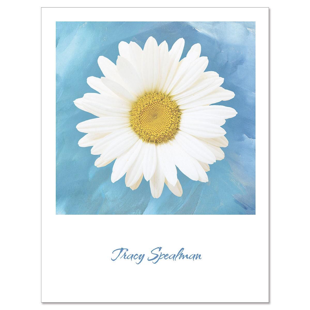 Photographic Daisy Custom Note Cards