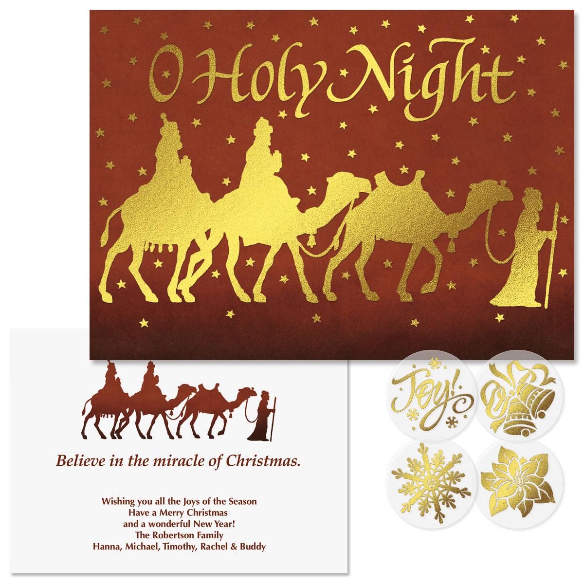 Three Kings Foil Christmas Cards