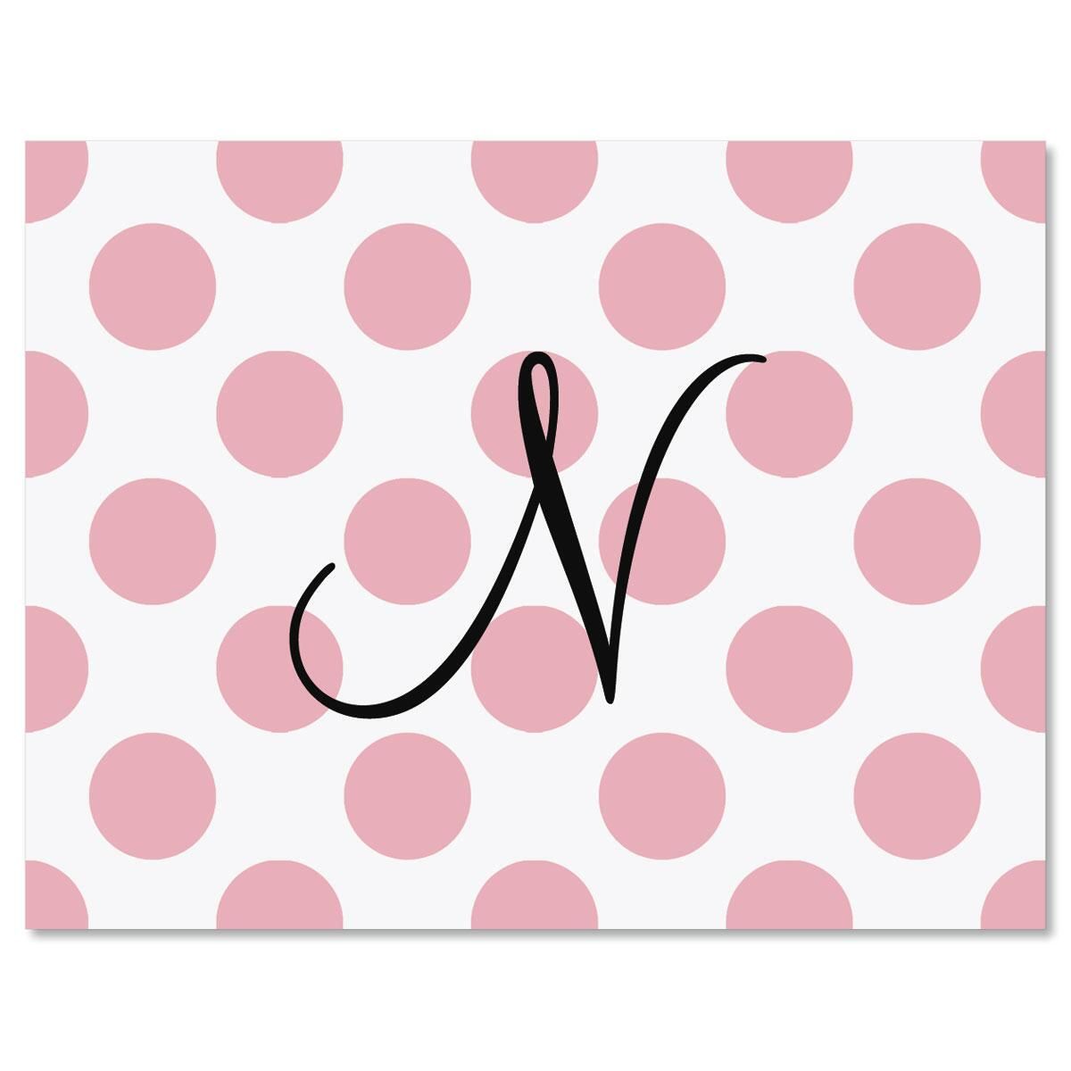 Dots Initial Custom Note Cards