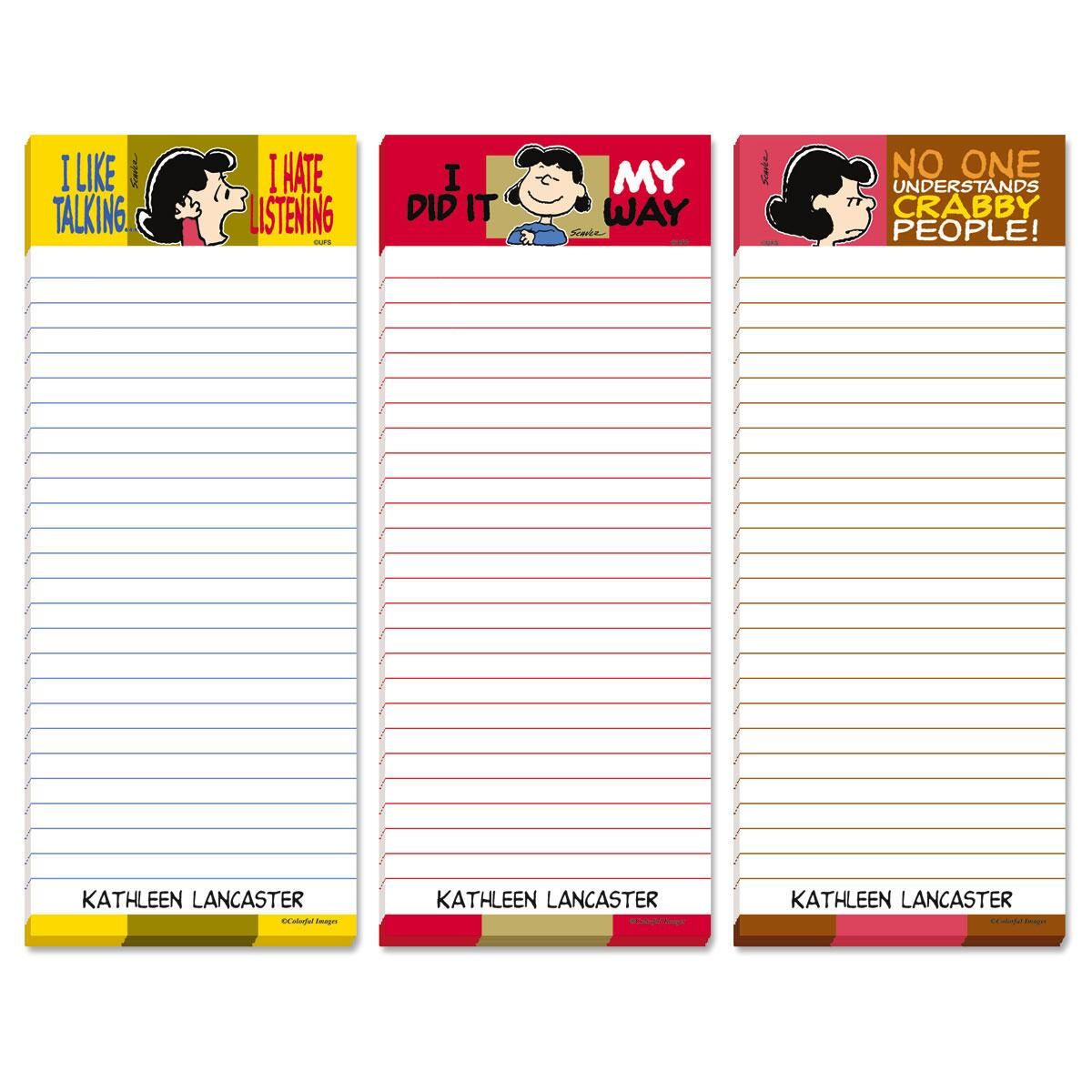 clear note pads