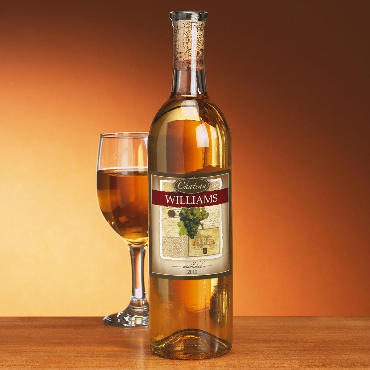 Chateau Personalized Wine Labels Colorful Images