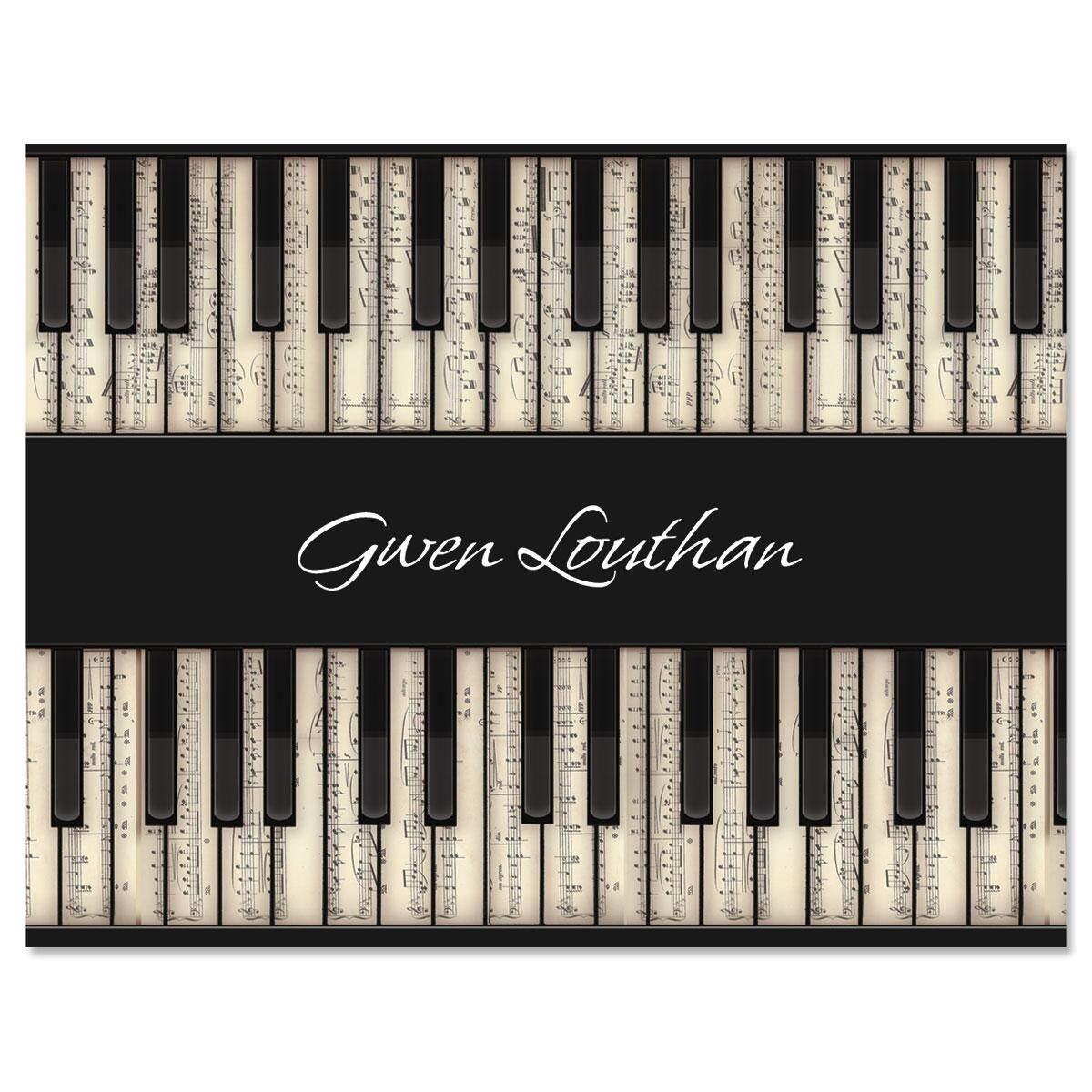 Music Personalized Note Cards