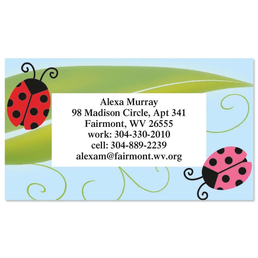 Ladybug Party Business Cards