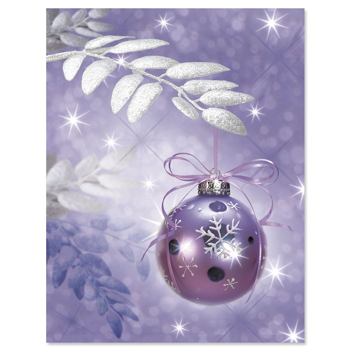 Symphony in Purple Note Card Size Christmas Cards