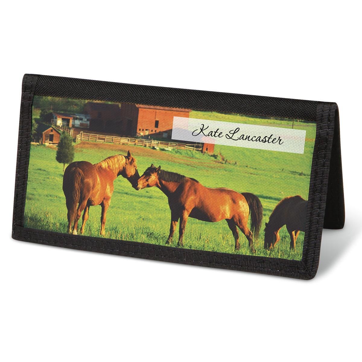 Horse Enthusiast Checkbook Cover - Personalized