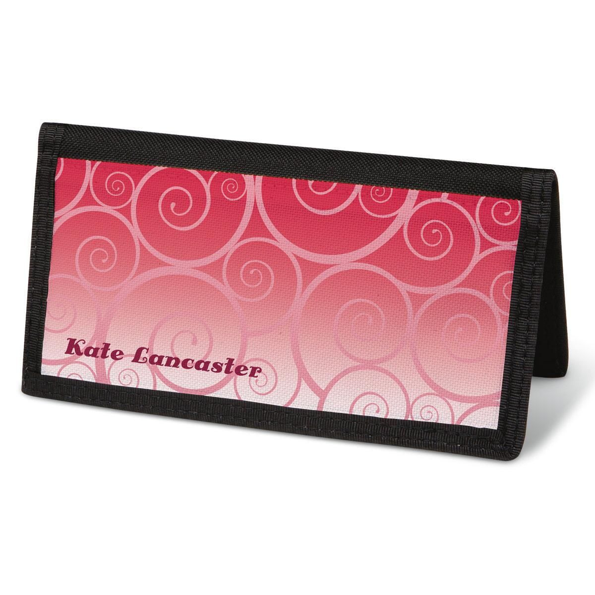 Swirly Girly Checkbook Cover - Personalized