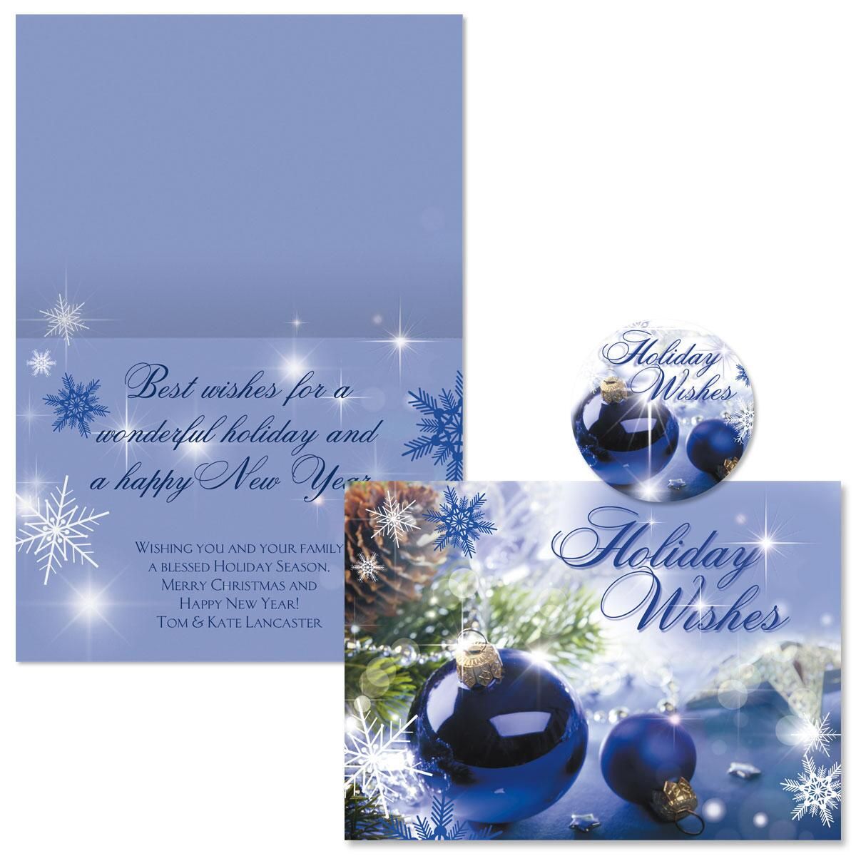 Blue Display Christmas Cards | Colorful Images