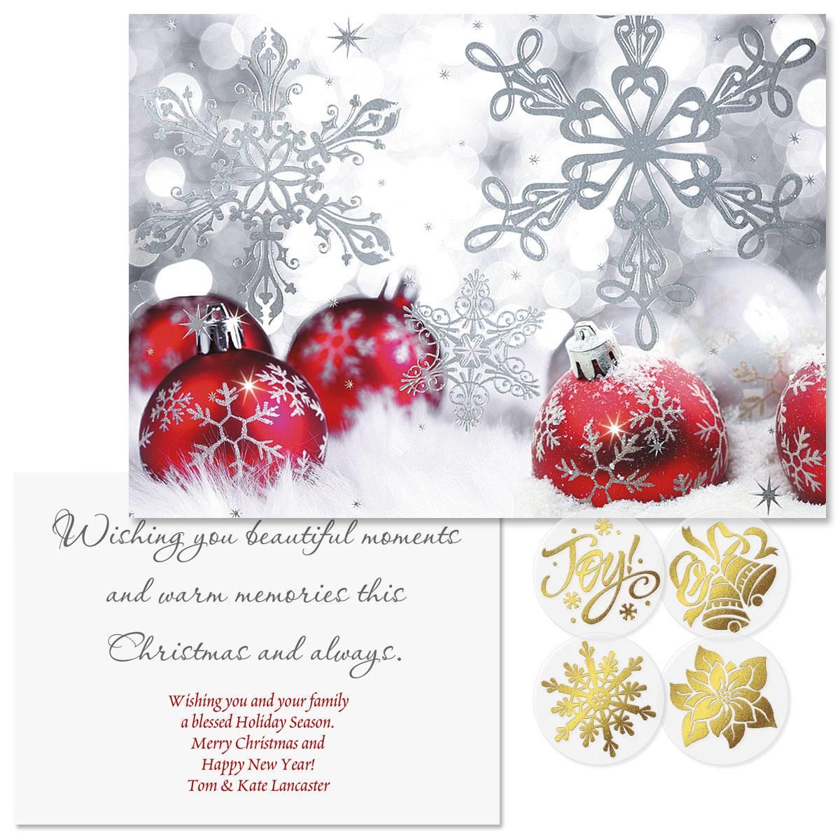 Silver Shimmer Foil Christmas Cards