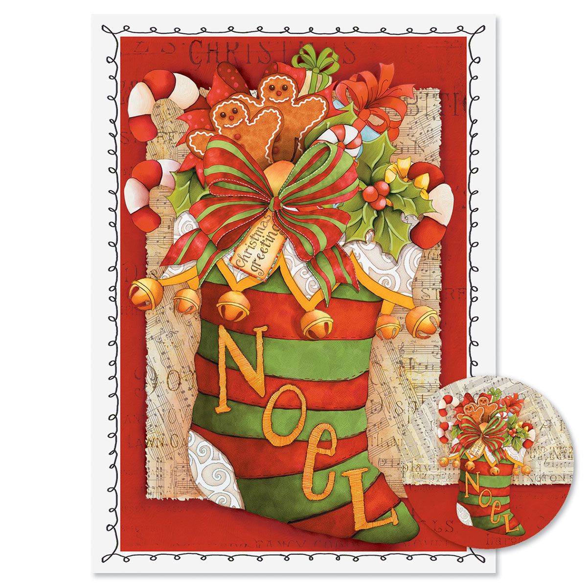 Christmas Stocking Christmas Cards - Personalized