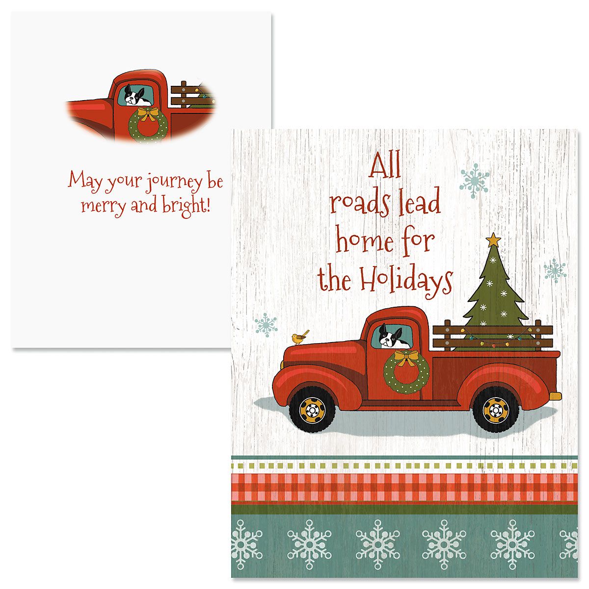 Holiday Truck Note Card Size Christmas Cards