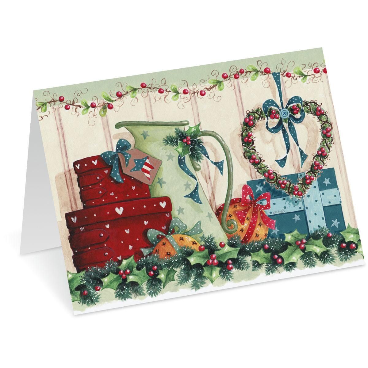 Country Cheer Note Card Size Christmas Cards