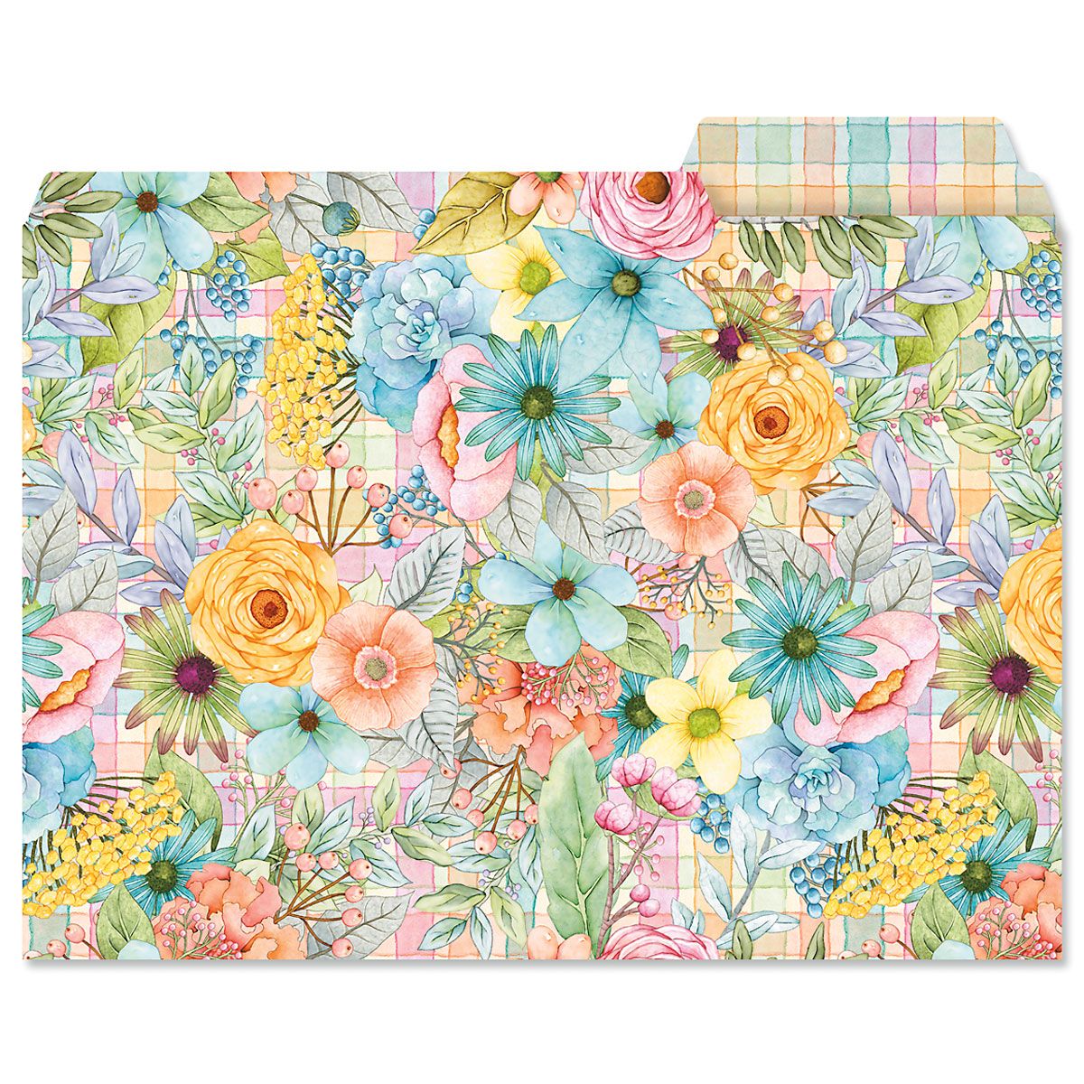 Sentiment Garden File Folders Colorful Images