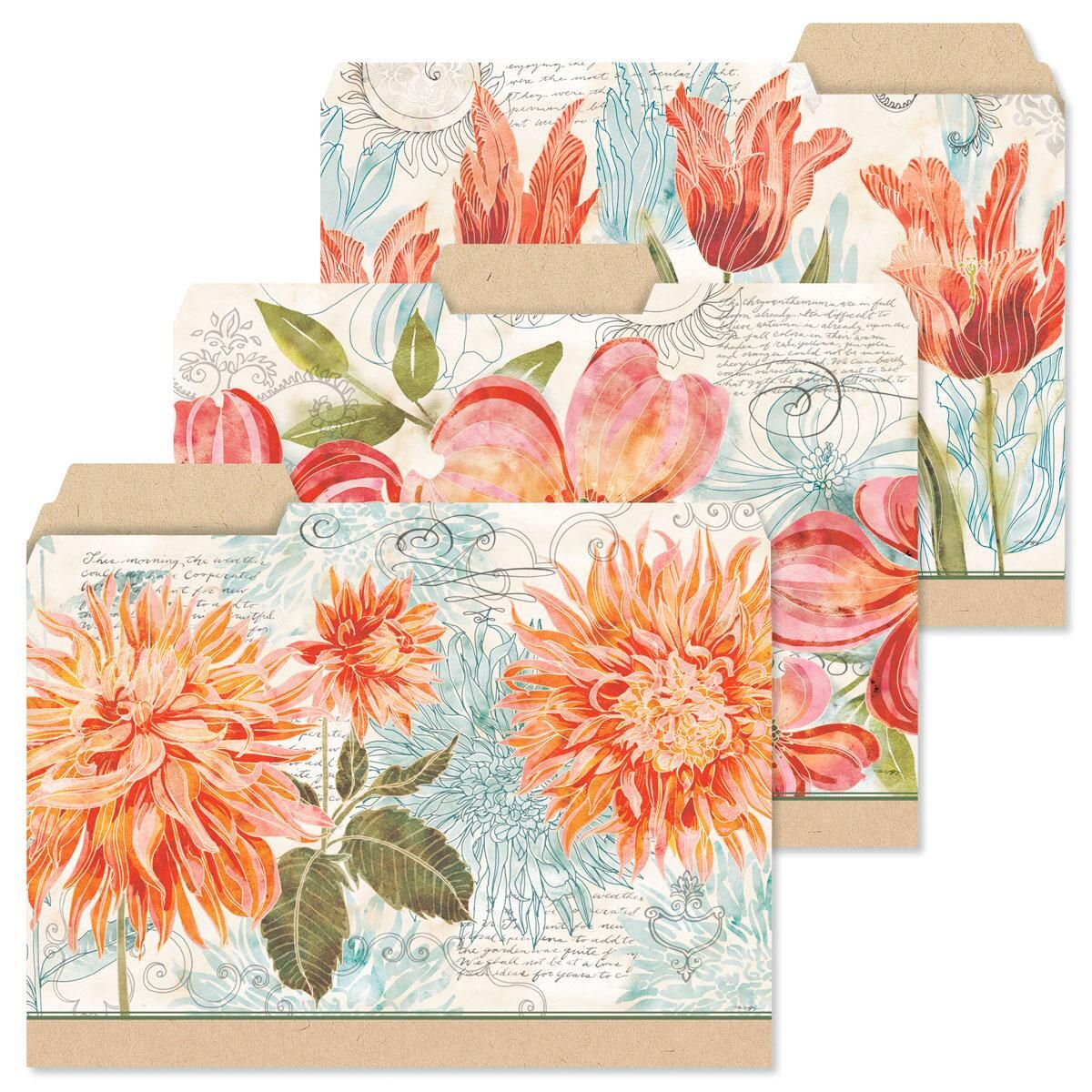 Floral Daydream File Folders | Colorful Images