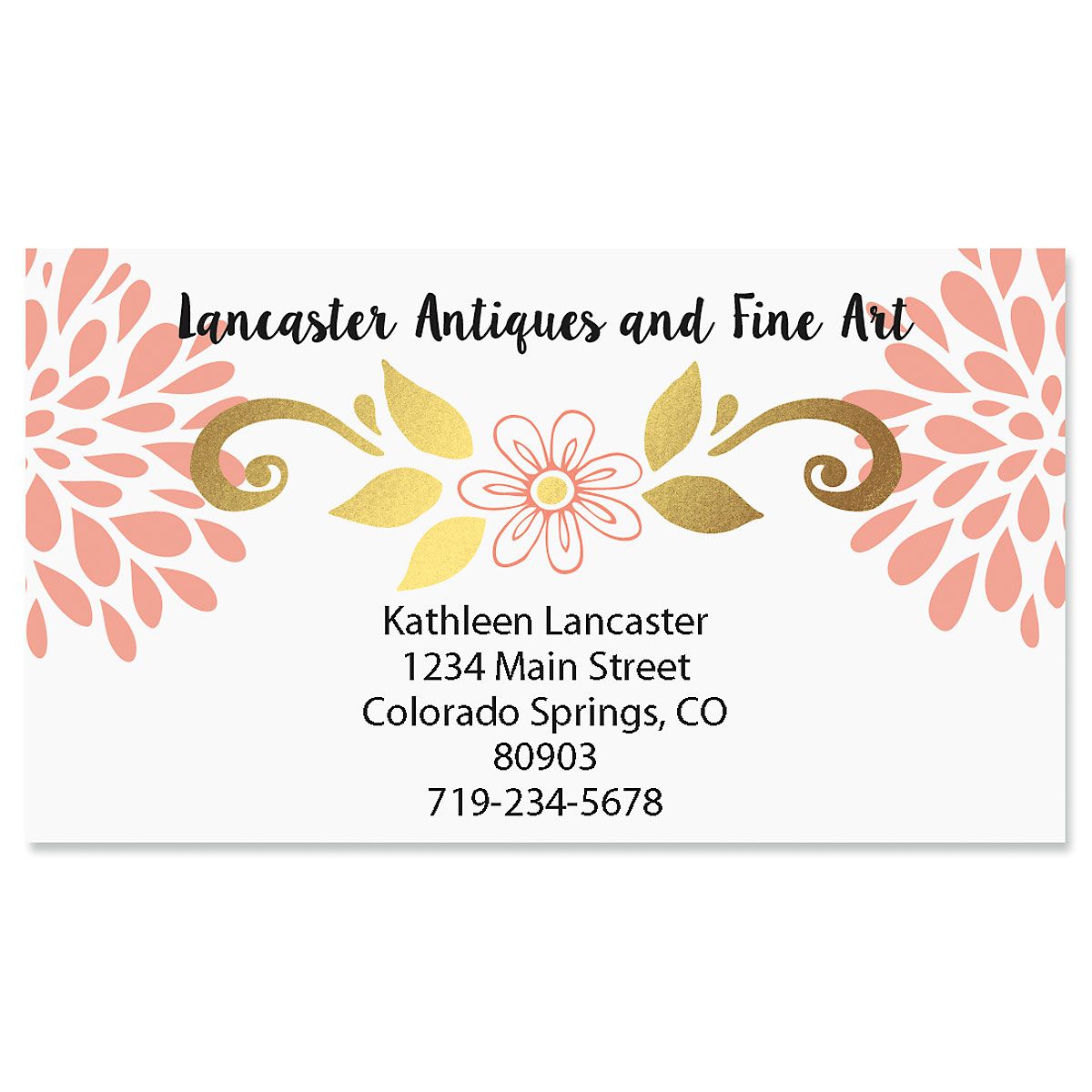 Flashy Chic Foil Business Cards Colorful Images