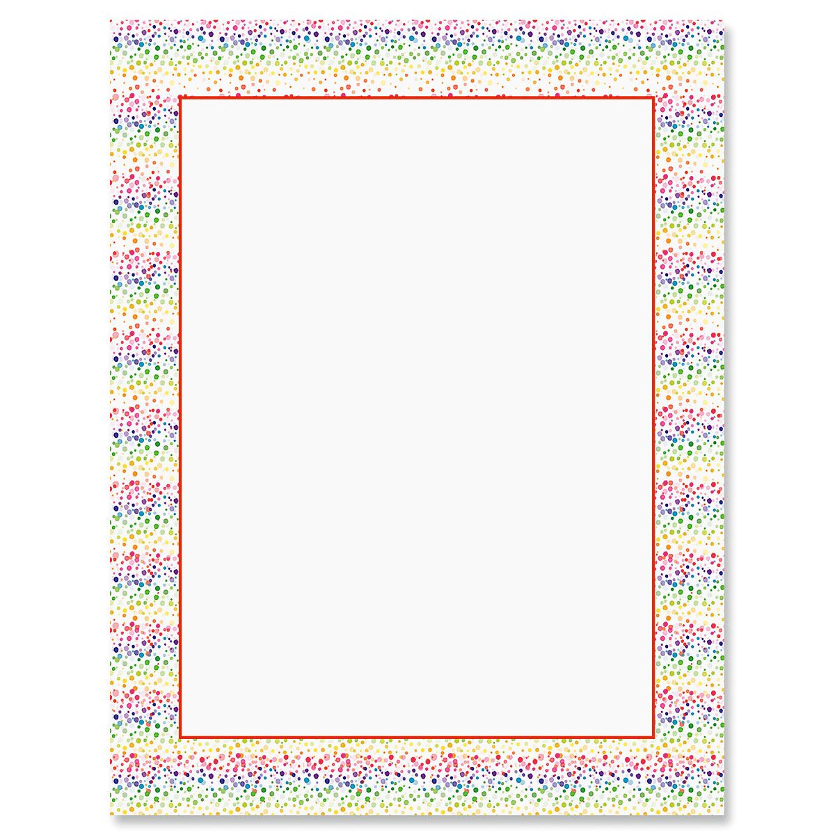 Spatter Rainbow Letter Papers