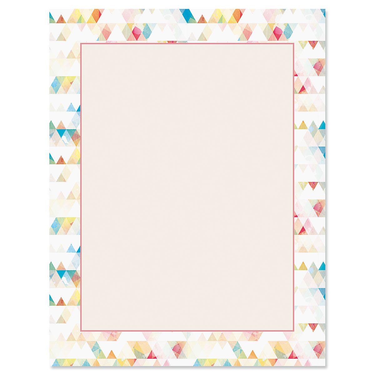 Triangle Rainbow Letter Papers