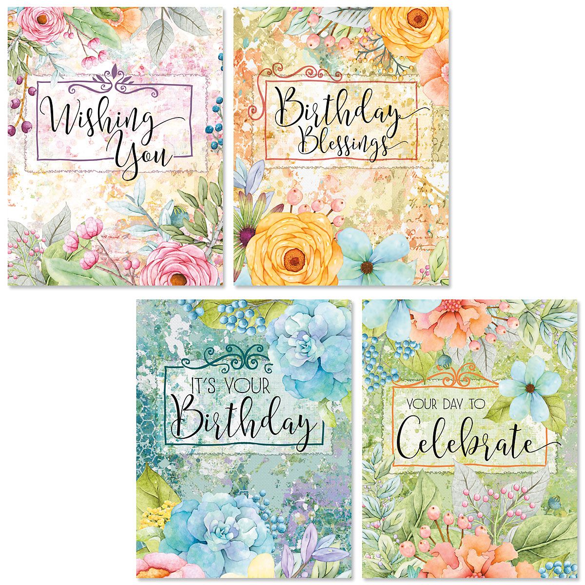 Birthday Blessings Note Cards